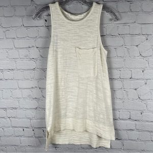 ATHLETA Maven cream beige cotton linen blend lightweight tank top, size XXS